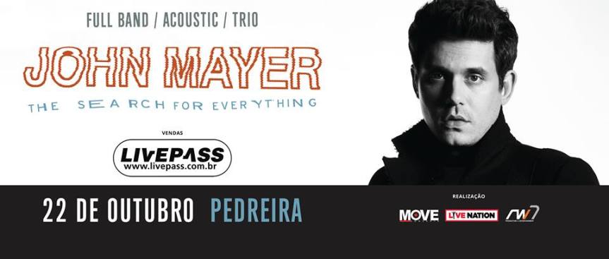 Ônibus gratuito para show de John Mayer na Pedreira Paulo&nbsp;Leminski