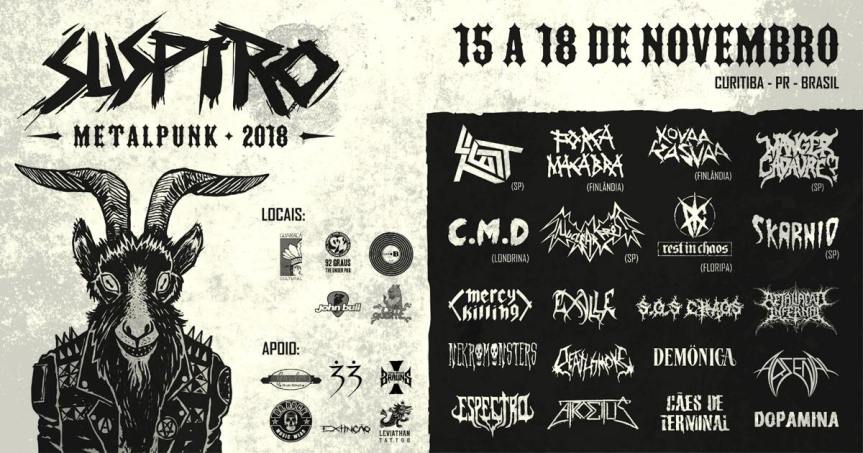 Suspiro Metal Punk movimenta cenário underground nessa&nbsp;semana