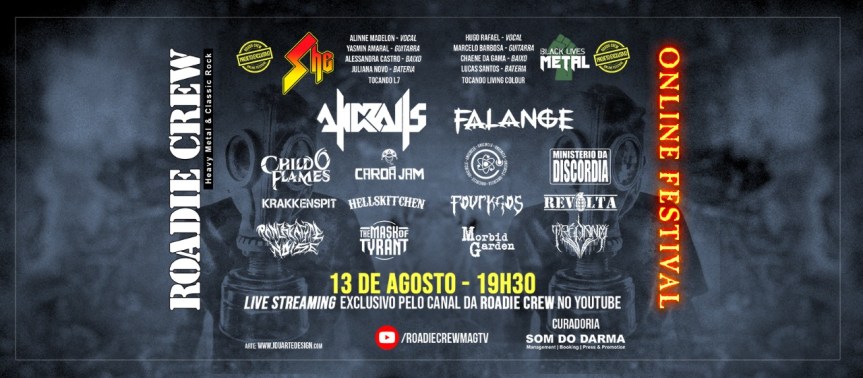 Estreia do Black Lives METAL, terceiro line-up da She e muito mais na edição de Agosto do “Roadie Crew – Online&nbsp;Festival”
