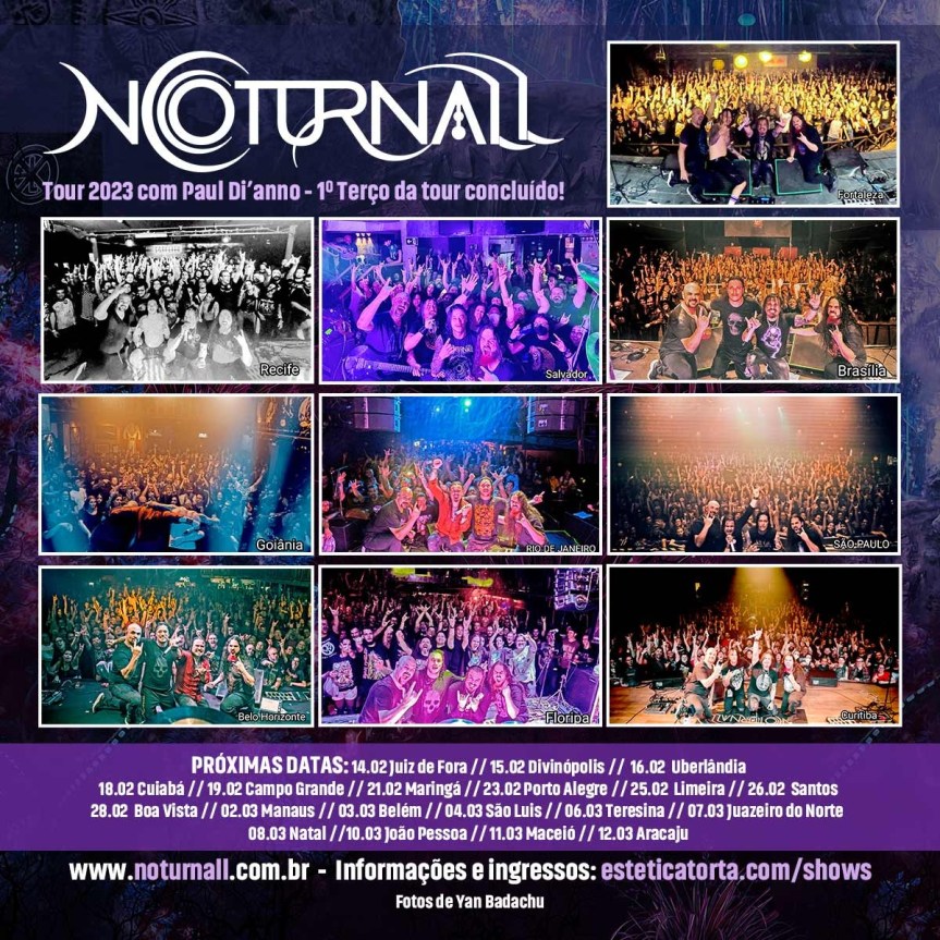 Performance da Noturnall em turnê com Paul Di’Anno agrada e ganha protagonismo; músicos celebram o primeiro terço de 31 shows no&nbsp;Brasil