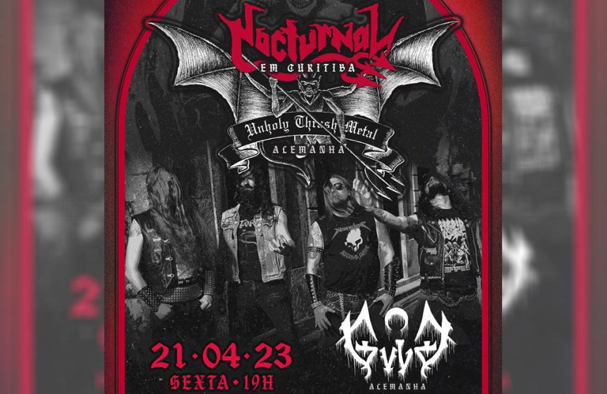 Bandas alemãs Nocturnal e GVLA se apresentam dia 21 de abril no O Pinhão Bar, em&nbsp;Curitiba
