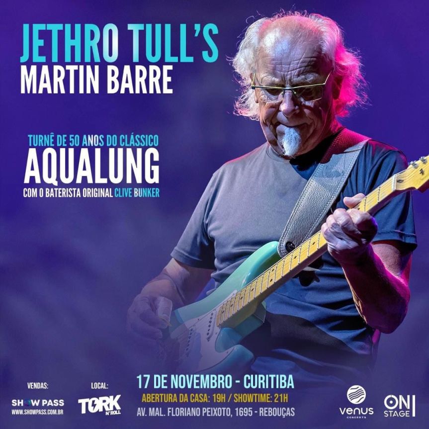 Martin Barre anuncia shows em Curitiba celebrando álbum clássico do Jethro&nbsp;Tull