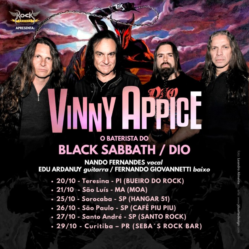 Ingressos à venda para turnê brasileira de Vinny Appice; saiba onde&nbsp;comprar