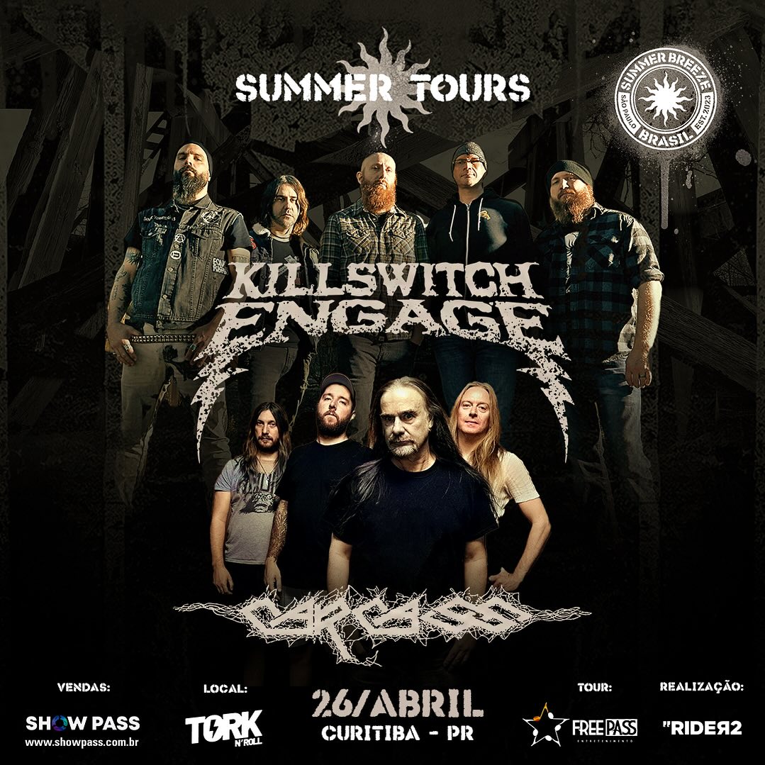 Carcass e Killswitch Engage farão side-show do Summer Breeze