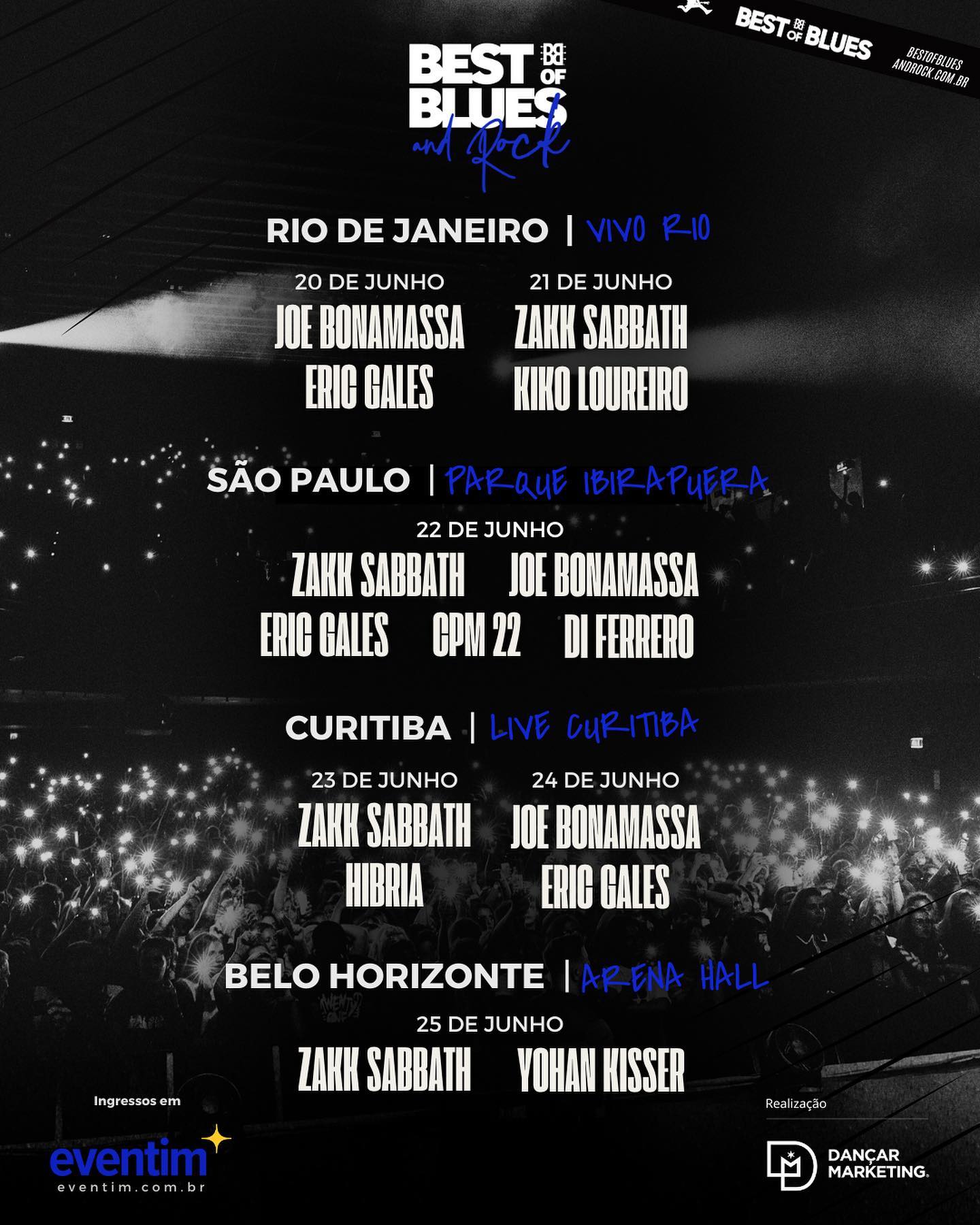 Best of Blues and Rock 2024 com Zakk Sabbath, Kiko Loureiro, Joe