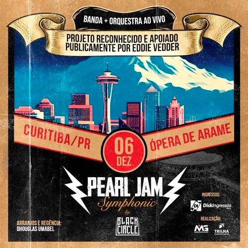 Ópera de Arame recebe o concerto Pearl Jam Symphonic com Black