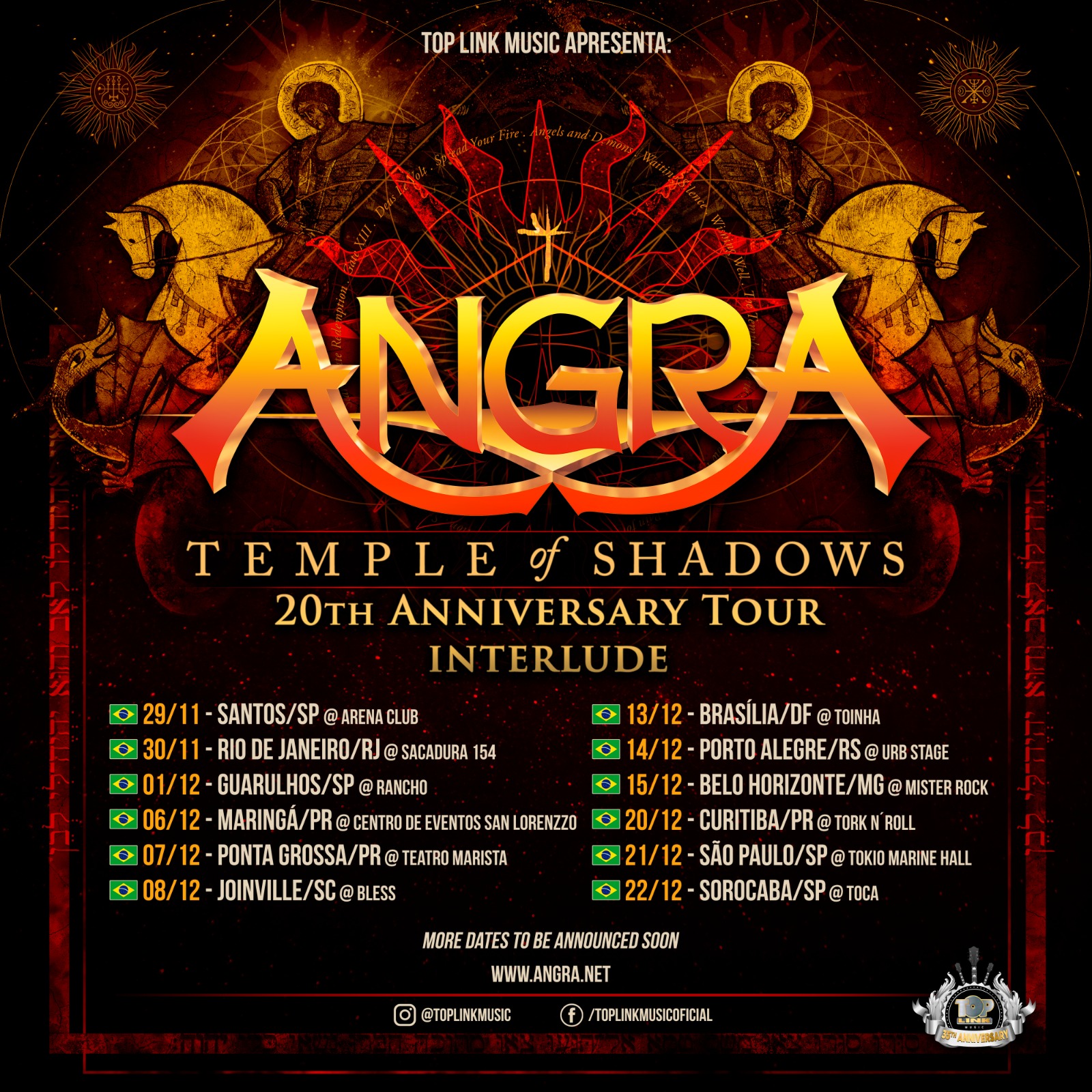 Angra confirma primeiras datas da turnê de 20 anos do clássico