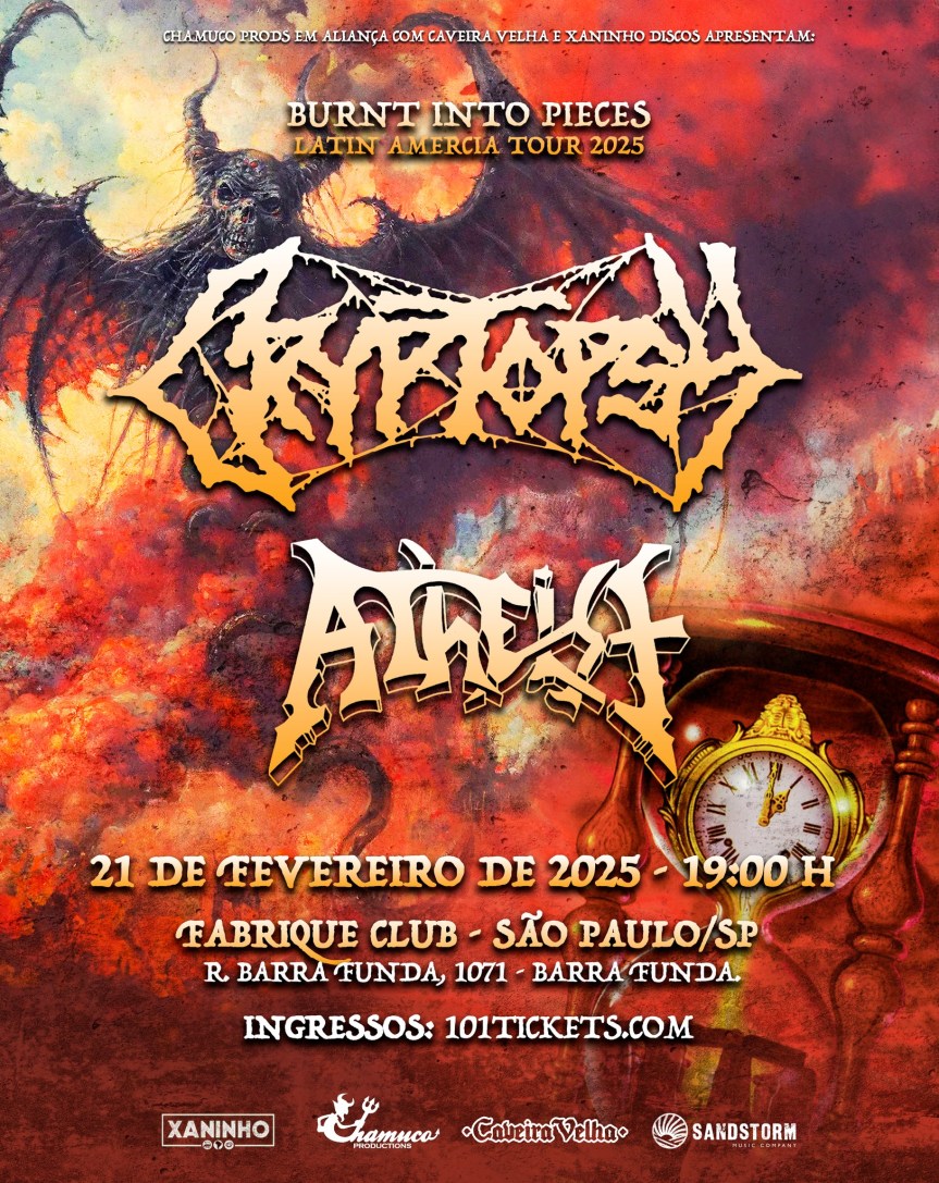Cryptopsy e Atheist fazem única apresentação no Brasil nesta&nbsp;sexta