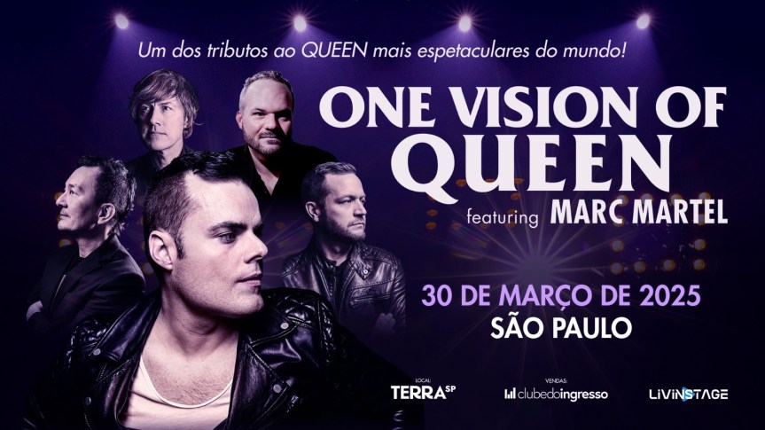 Marc Martel traz seu projeto “One Vision of Queen” para o Brasil: ingressos esgotados em diversos&nbsp;setores!