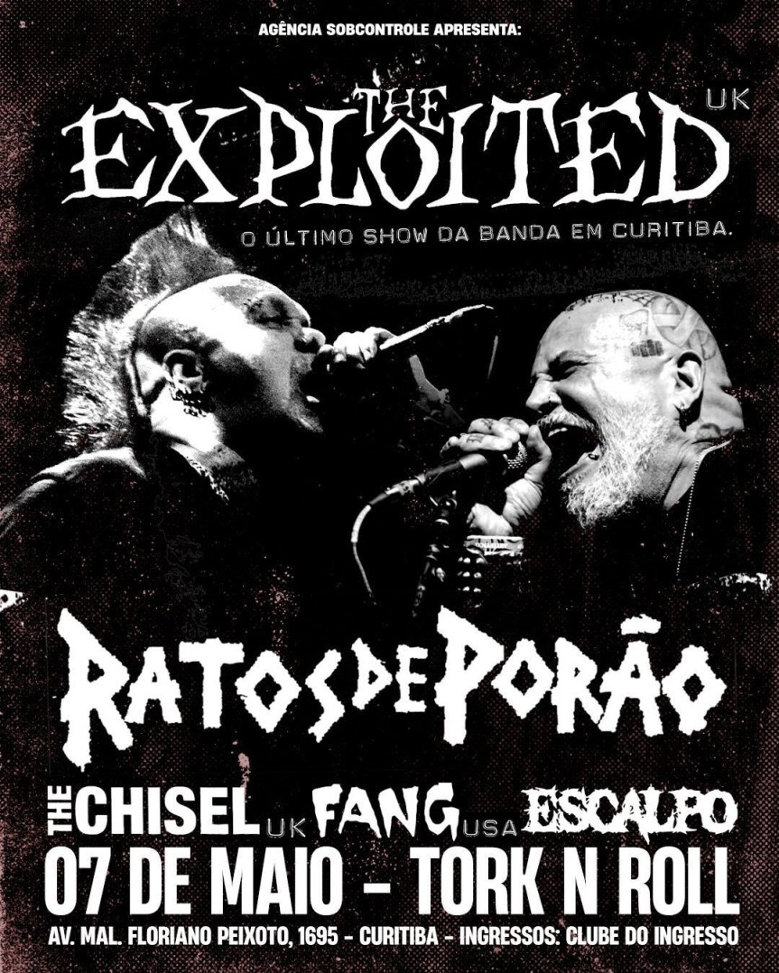 The Exploited, ícone do punk, se despede dos palcos em quatro shows no&nbsp;Brasil