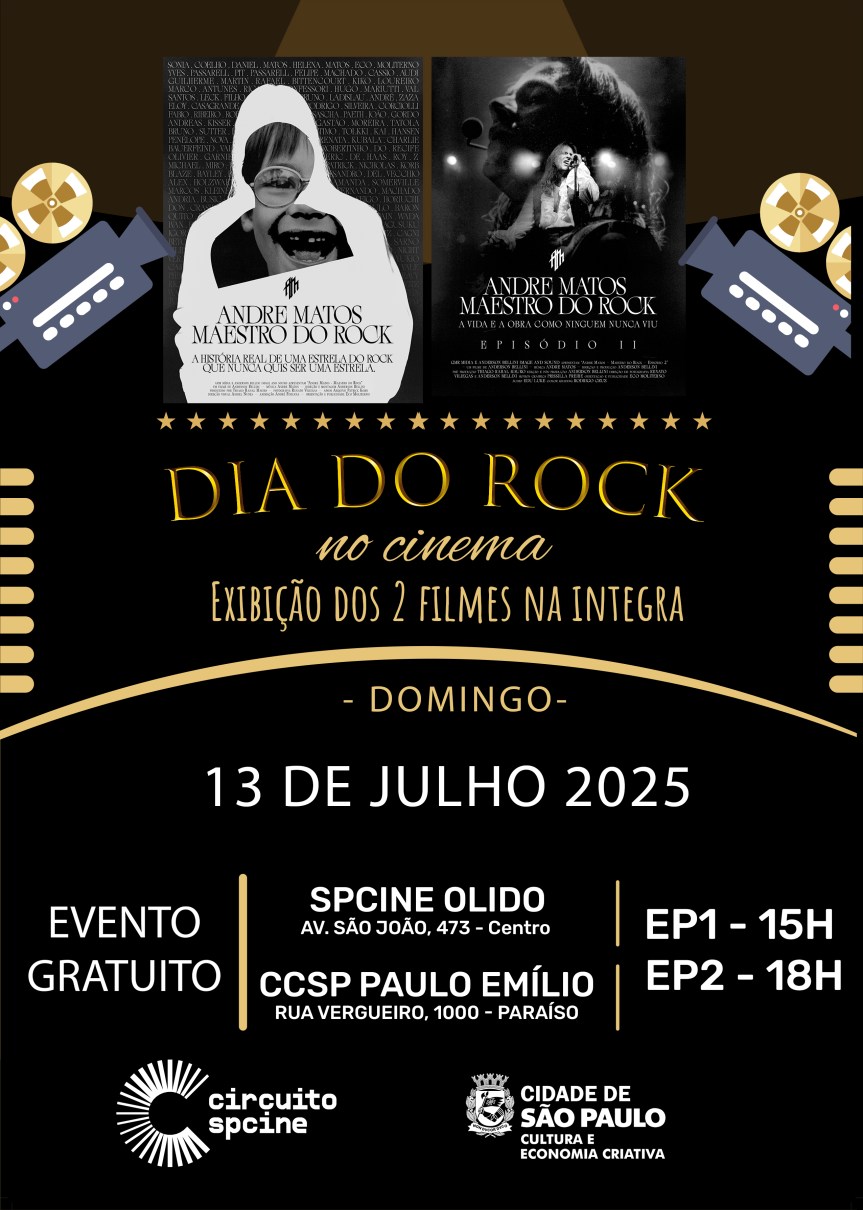 Documentário ‘Andre Matos – Maestro do Rock’ celebra o DIA DO ROCK com exibição gratuita no Circuito Spcine no dia 13 de&nbsp;julho