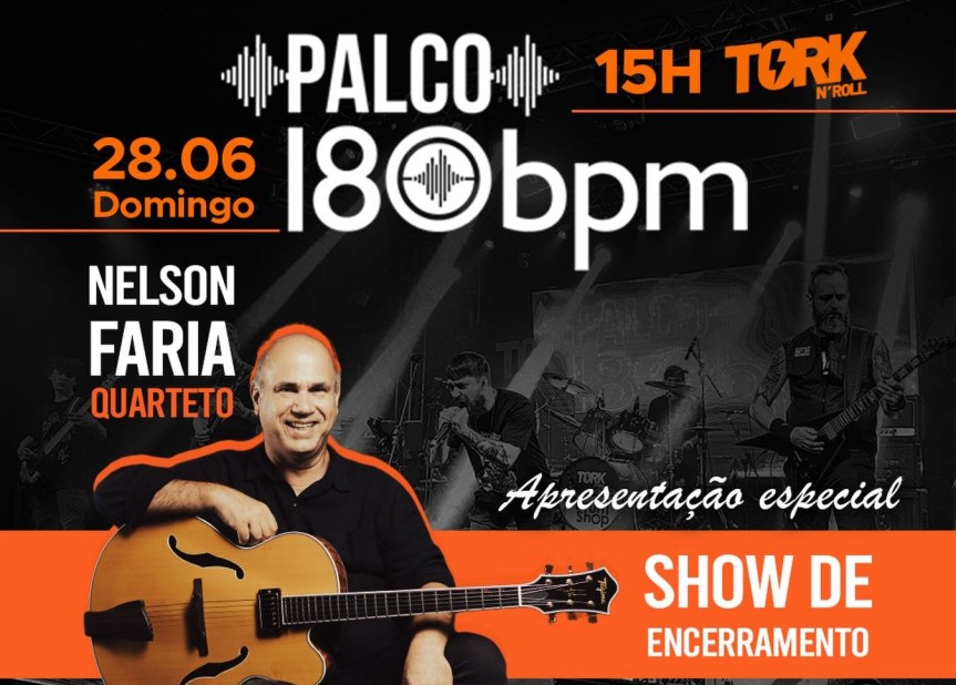 Palco 180bpm terá show de encerramento com o consagrado guitarrista Nelson&nbsp;Faria