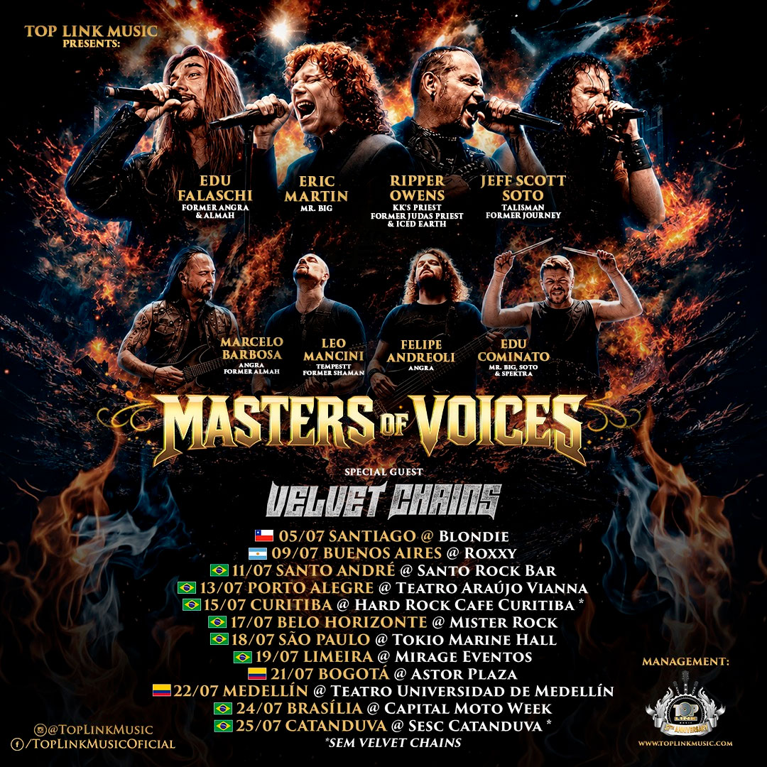Masters of Voices estreia turnê sul-americana no Chile; veja setlist